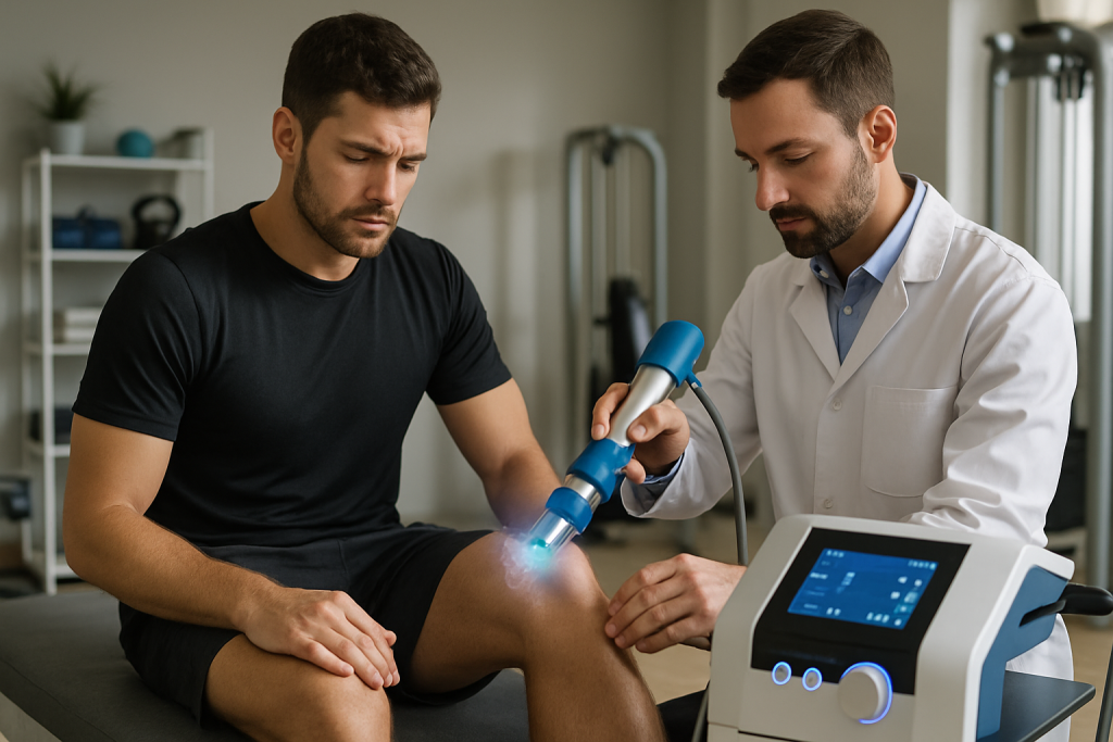 découvrez comment la thérapie par ondes de choc (shockwave) favorise la guérison des blessures ligamentaires chez les sportifs, en accélérant la récupération et en réduisant la douleur.